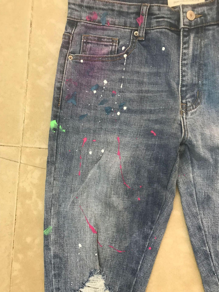 Splash ink gradient jeans - Super Amazing Store