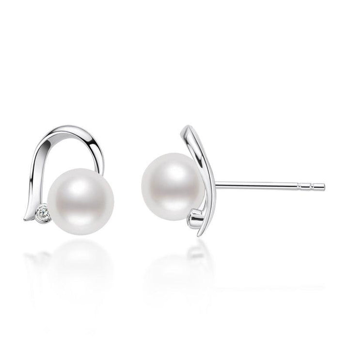 Retro White Drop-shaped Geometric Stud Earrings - Super Amazing Store