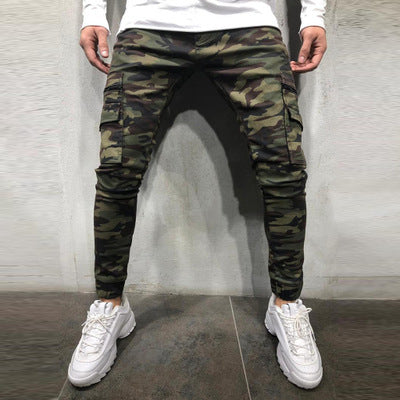 Men's Multi Pocket Stretch Jeans Camouflage Cargo Jeans-Super Amazing Store