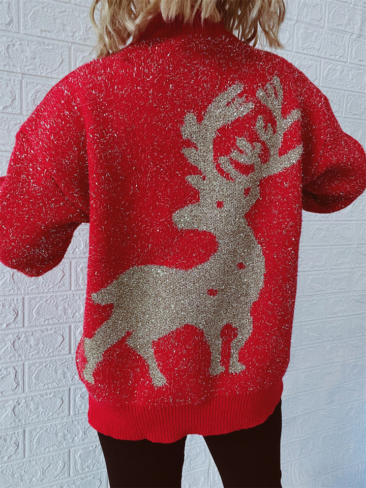 Christmas Element Round Neck Sweater Trendsi