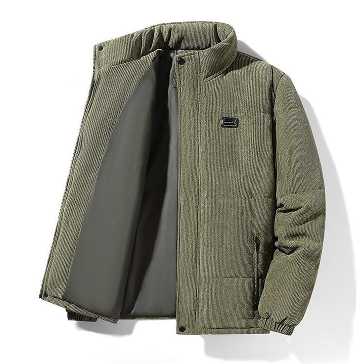 Corduroy Cotton-padded Jacket For Men Fleece-lined Warm And Breathable-Super Amazing Store