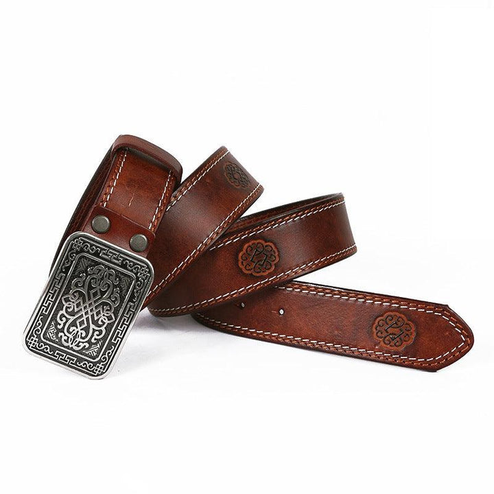 Auspicious Pattern Embossing Of Men's And Women's Belts - Super Amazing Store