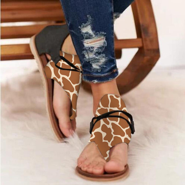 Zebra Printed Sandals For Women Q2