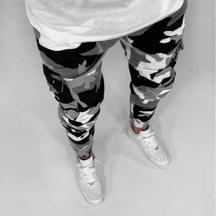 Men's Multi Pocket Stretch Jeans Camouflage Cargo Jeans-Super Amazing Store