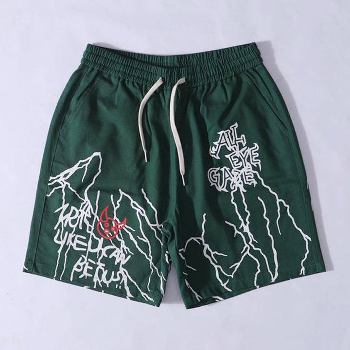 Japanese Harajuku style graffiti casual shorts men - Super Amazing Store