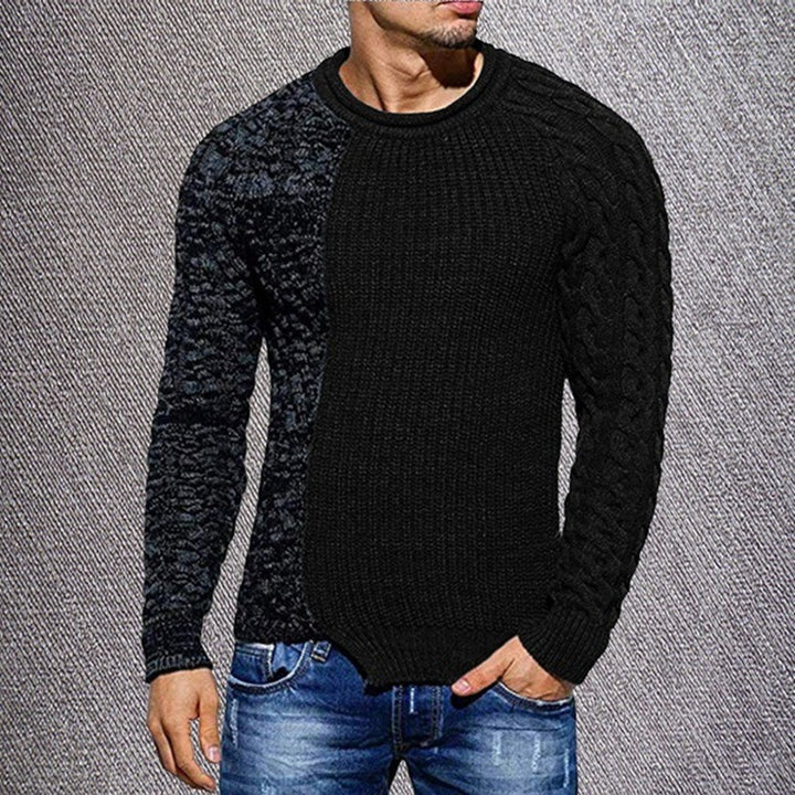 Round neck sweater slim stitching sweater - Super Amazing Store