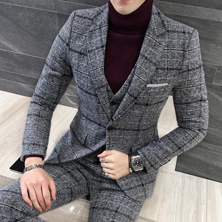 Thick Slim Fit Plaid Suits - Super Amazing Store