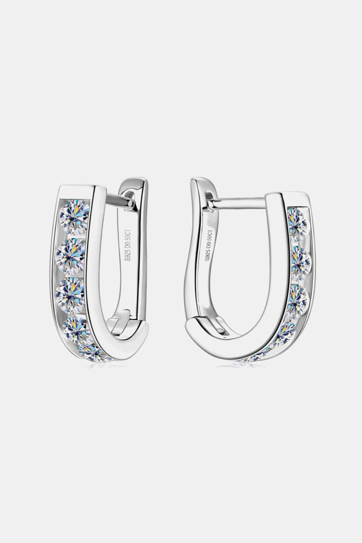 1 Carat Moissanite 925 Sterling Silver Earrings Trendsi