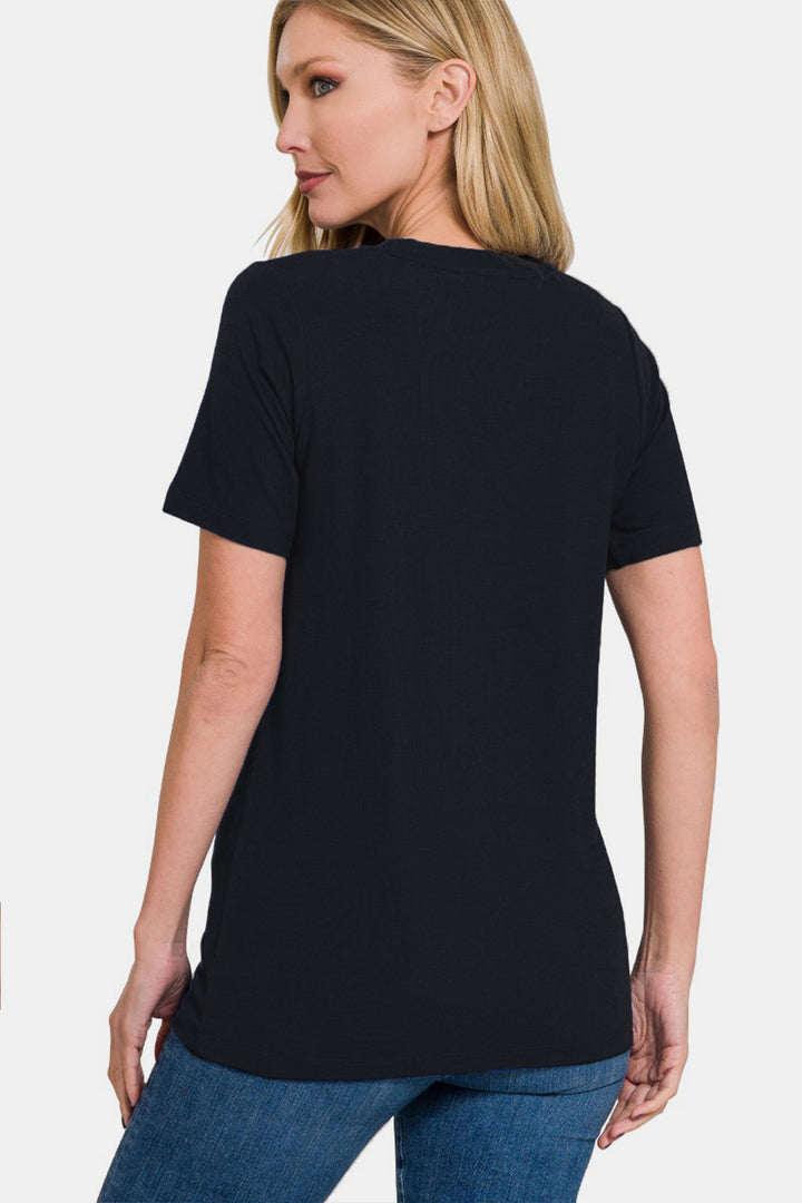 Zenana Full Size Crew Neck Short Sleeve T-Shirt Trendsi