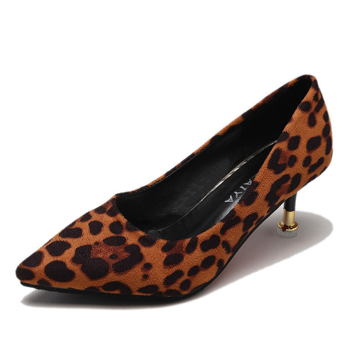 Pointed Leopard Heels - Super Amazing Store