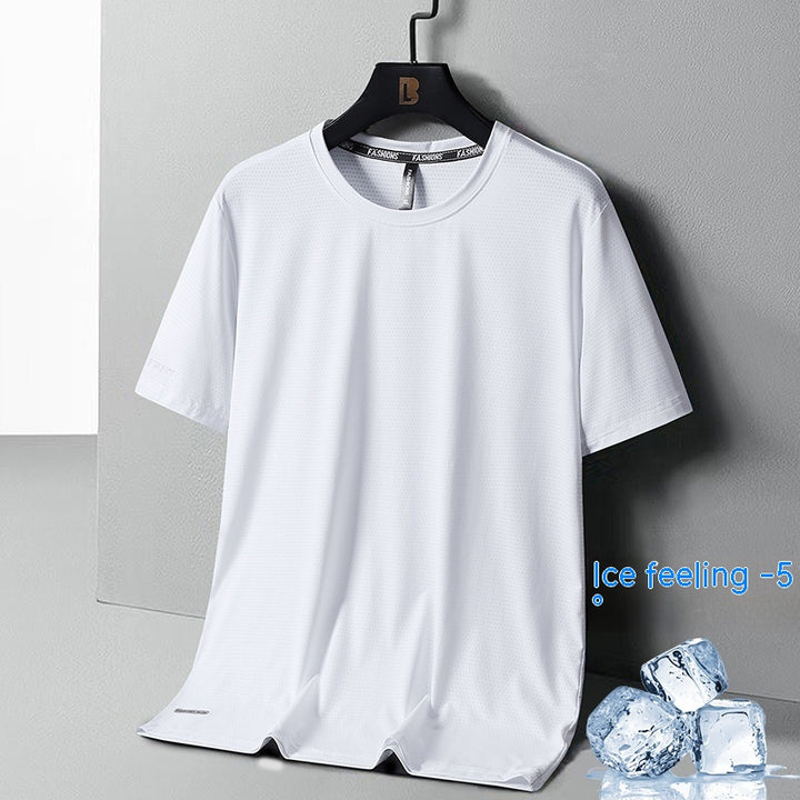 Summer Ice Silk Quick-drying Loose Breathable Short Sleeve Q2