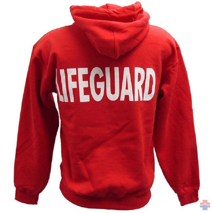 Side Print Lifeguard Man Hoodie Sweatshirt Red Life Guard - Super Amazing Store