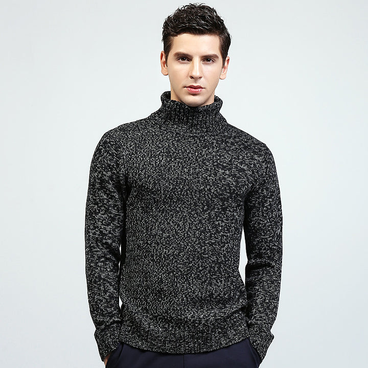 Autumn And Winter New Sweater Knit Sweater Men's Turtleneck Sweater Men - Super Amazing Store