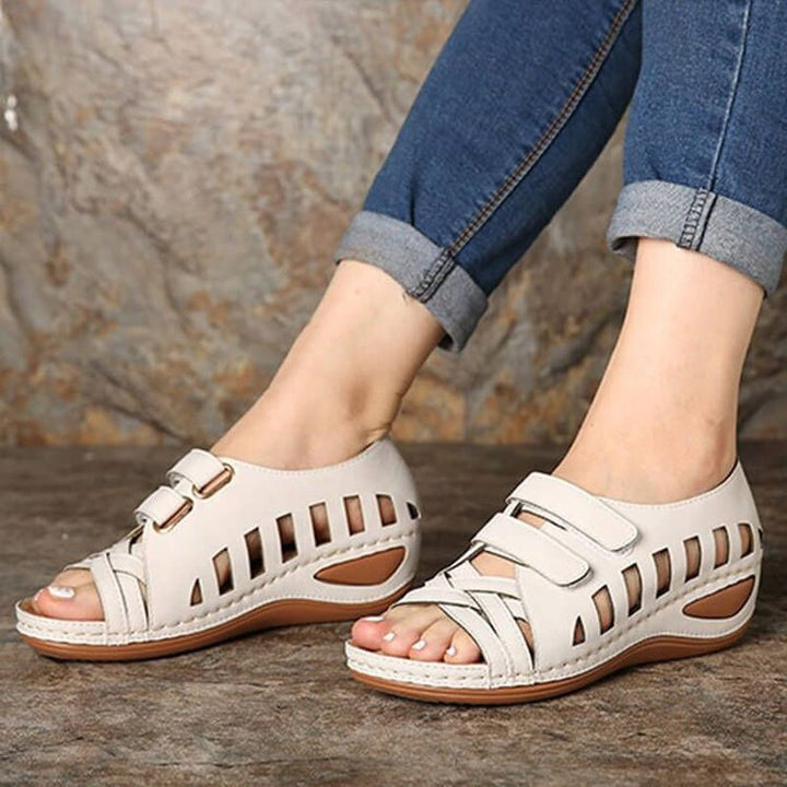 Solid color hollow women sandals - Super Amazing Store