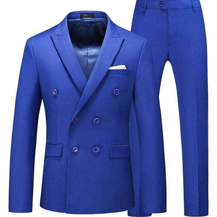 Men 2 Pieces Slim Fit Casual Tuxedo Suit Male Suits Set - Super Amazing Store