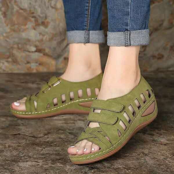 Solid color hollow women sandals - Super Amazing Store