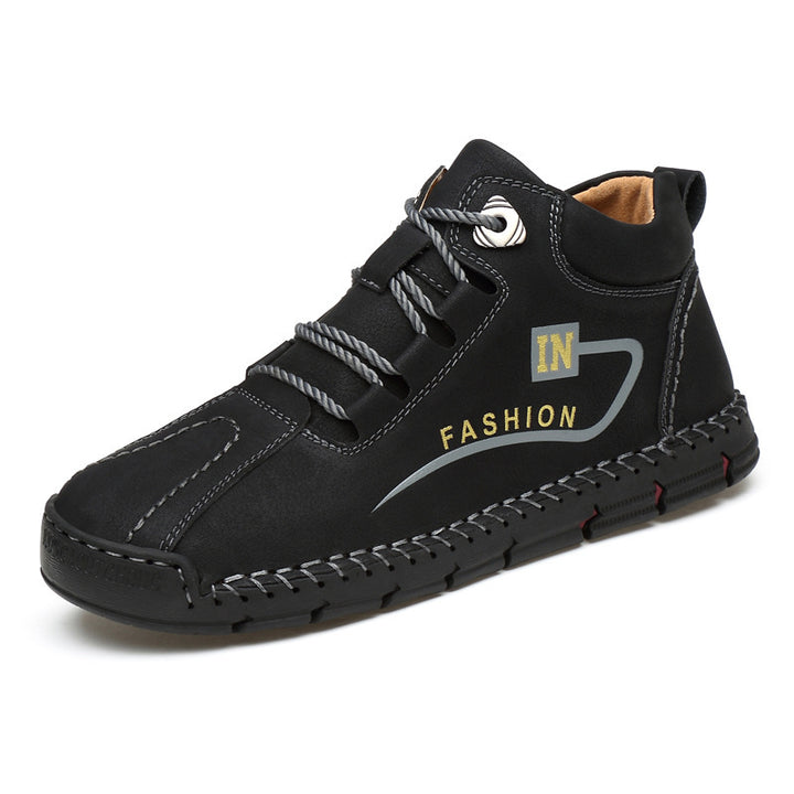 Outdoor sports non-slip leisure high-top leather shoes Super Amazing Store