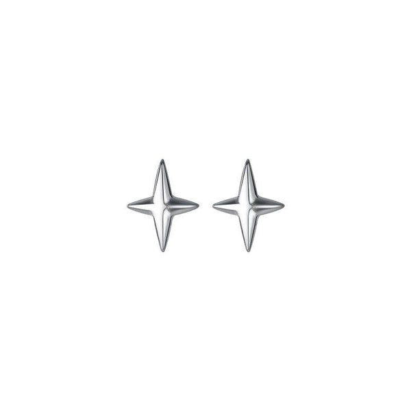 S925 Silver Simple Women's Four-corner Star Earrings - Super Amazing Store