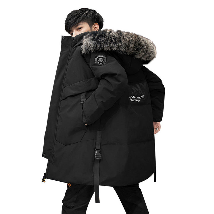 Down Jacket Long Thickened Warm Coat For Men Q2