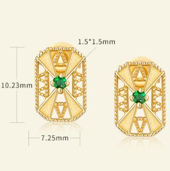Fashion Women's Simple Emerald Geometric Earrings - Super Amazing Store