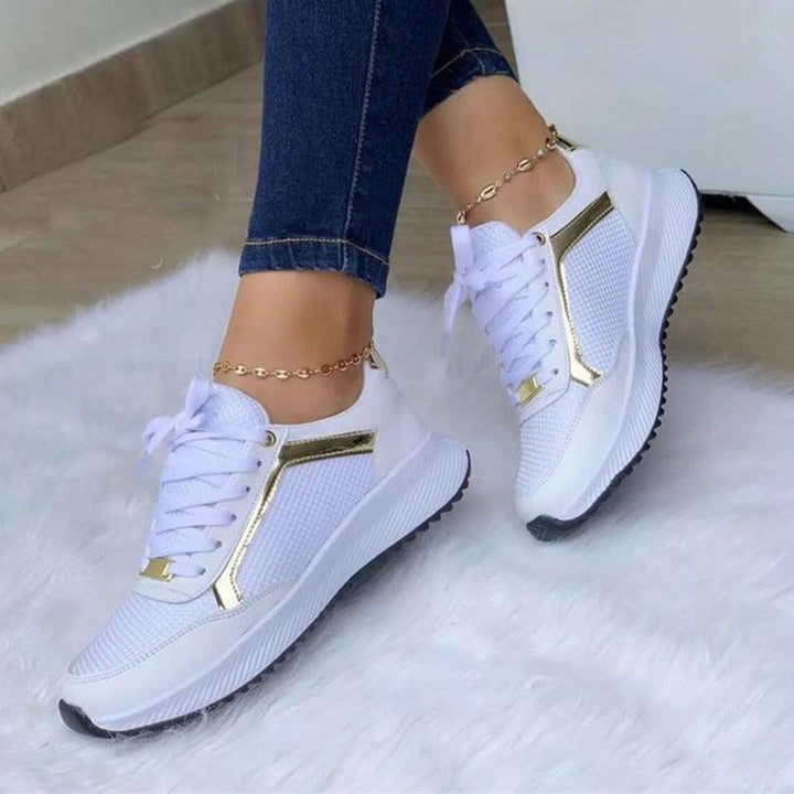 Breathable Round Head Flat Sneakers Women's Shoes - Super Amazing Store