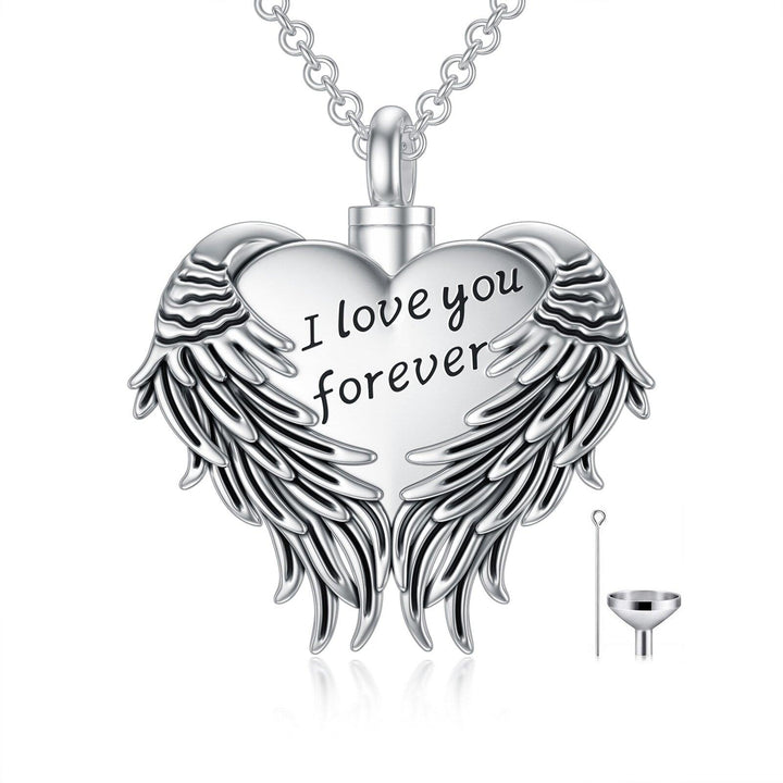Angel Urns for Human Ashes Sterling Silver Angel Wing Keepsake Pendant Necklace Cremation Jewelry for Women Girls - Super Amazing Store