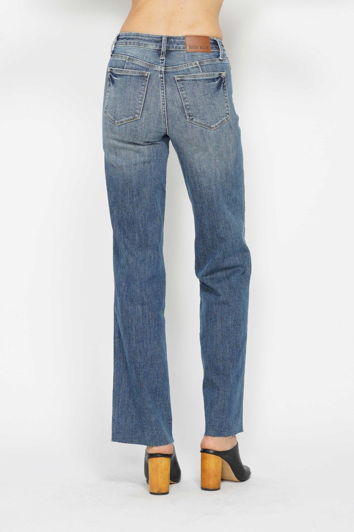 Judy Blue Full Size Tummy Control Straight Jeans Trendsi