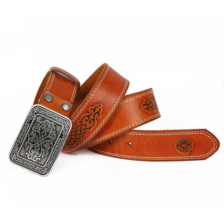 Auspicious Pattern Embossing Of Men's And Women's Belts - Super Amazing Store