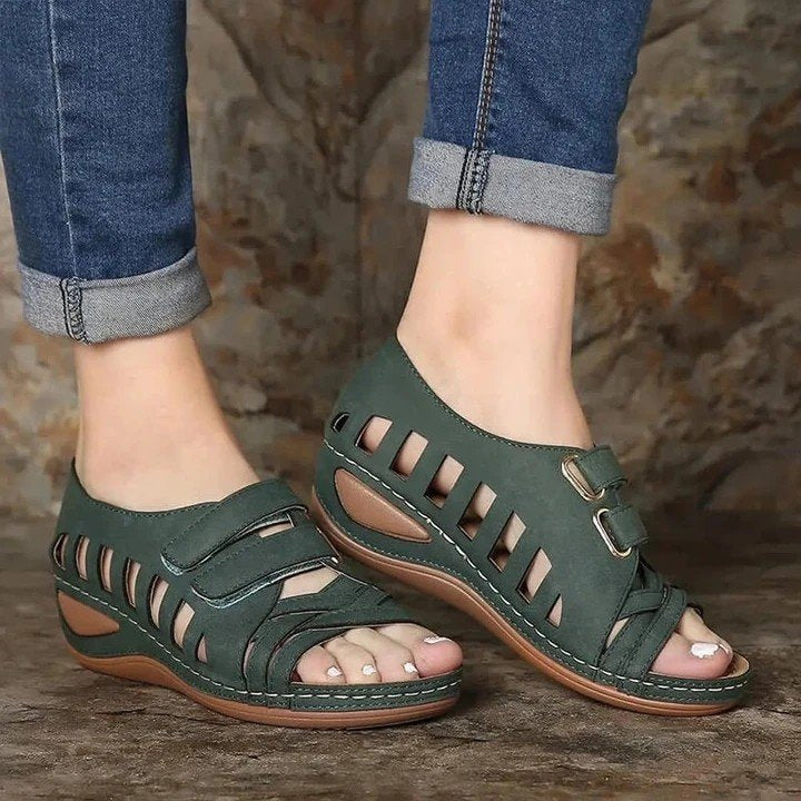 Solid color hollow women sandals - Super Amazing Store