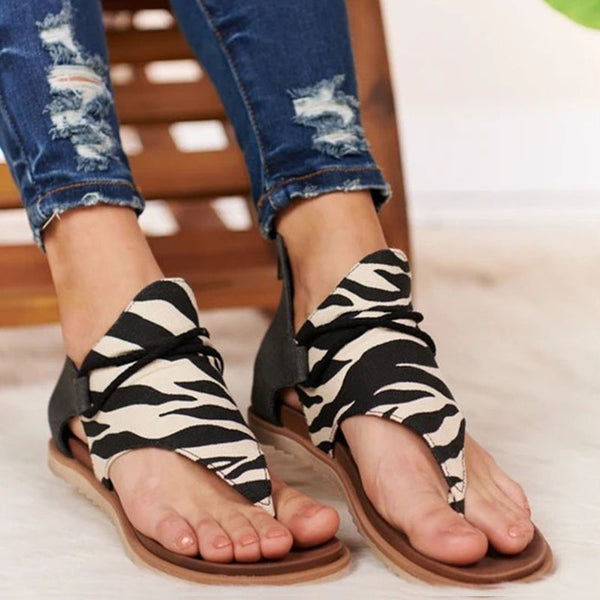 Zebra Printed Sandals For Women Q2