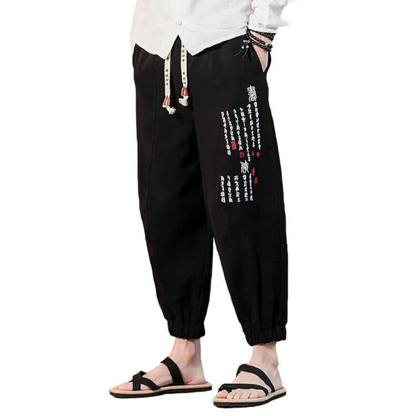 Embroidered harem track pants-Super Amazing Store