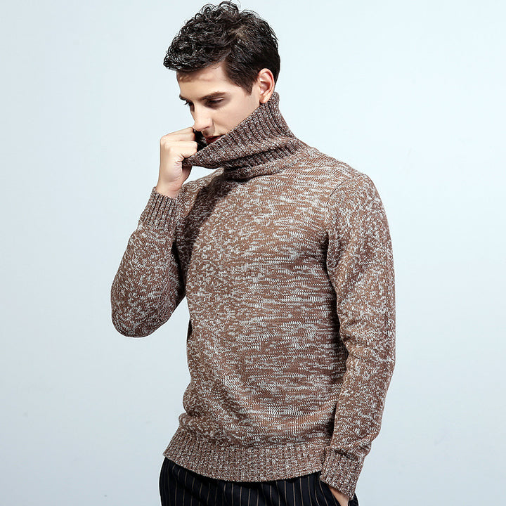 Autumn And Winter New Sweater Knit Sweater Men's Turtleneck Sweater Men - Super Amazing Store