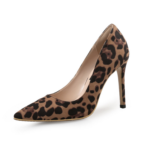 Pointed Leopard Design Heels - Super Amazing Store