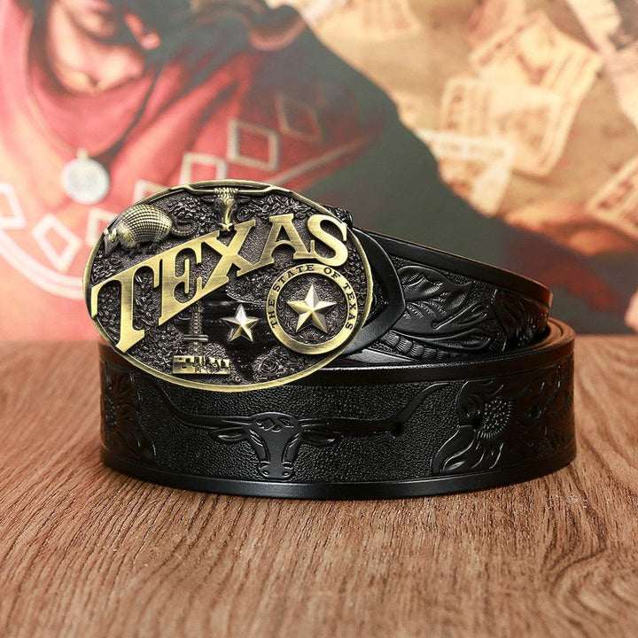 Men's And Women's Fashion Texas Cow Head Belts - Super Amazing Store