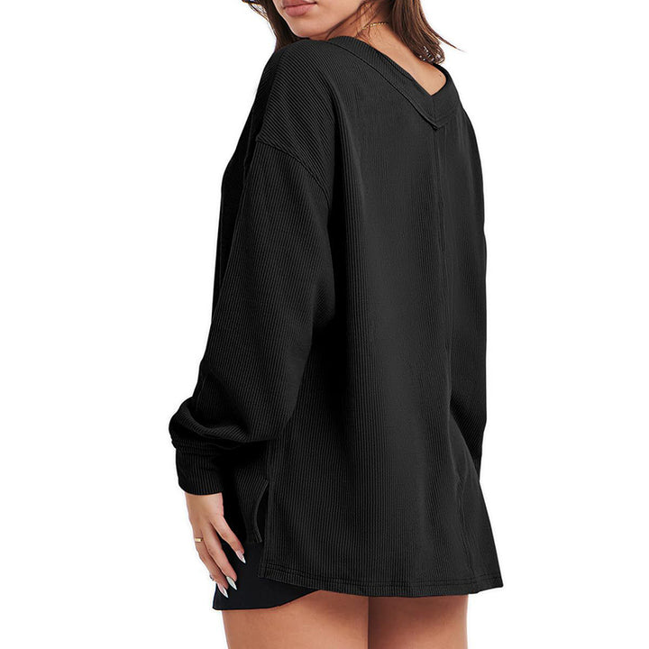 Lightweight V-neck Sweaters Women Winter Casual Long Sleeve - Super Amazing Store