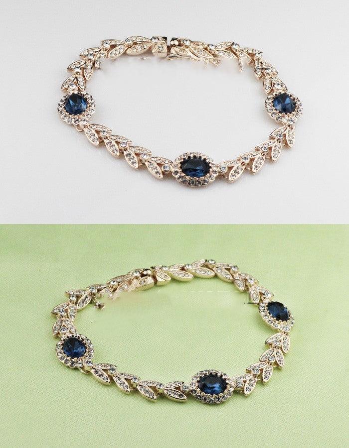 European And American Fashion Vintage Palace Style Olive Branch Crystal Bracelet - Super Amazing Store