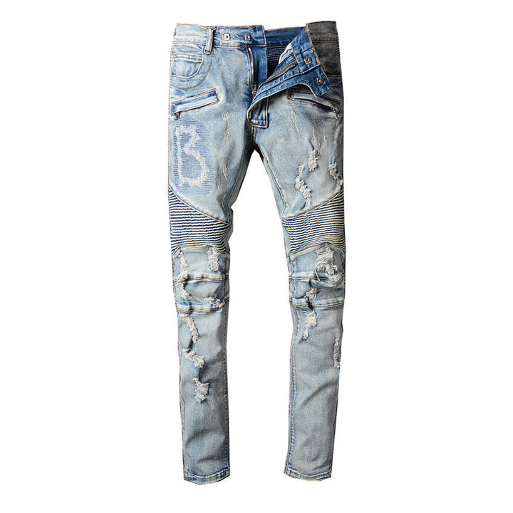 Ripped Biker Jeans-Super Amazing Store