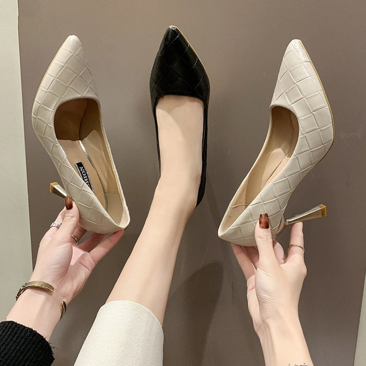 Aesthetic Pointed Pumps High Heels Q2