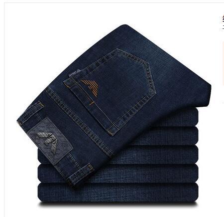 Elastic autumn and winter high grade male jeans business straight tube repair brand jeans men loose size men's wear - Super Amazing Store