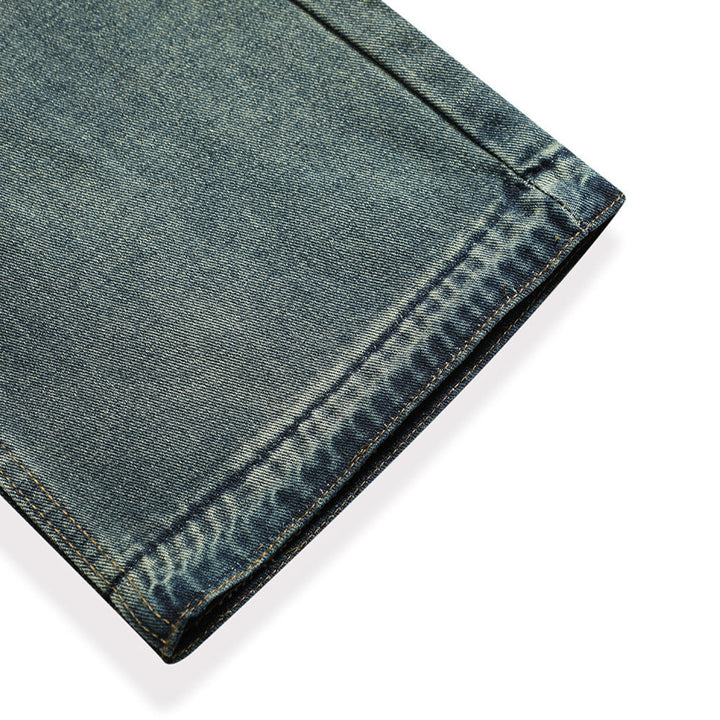Men's Washed And Worn Denim Bell-bottom Jeans Super Amazing Store