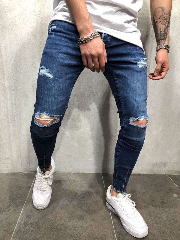 Men's ripped jeans-Super Amazing Store