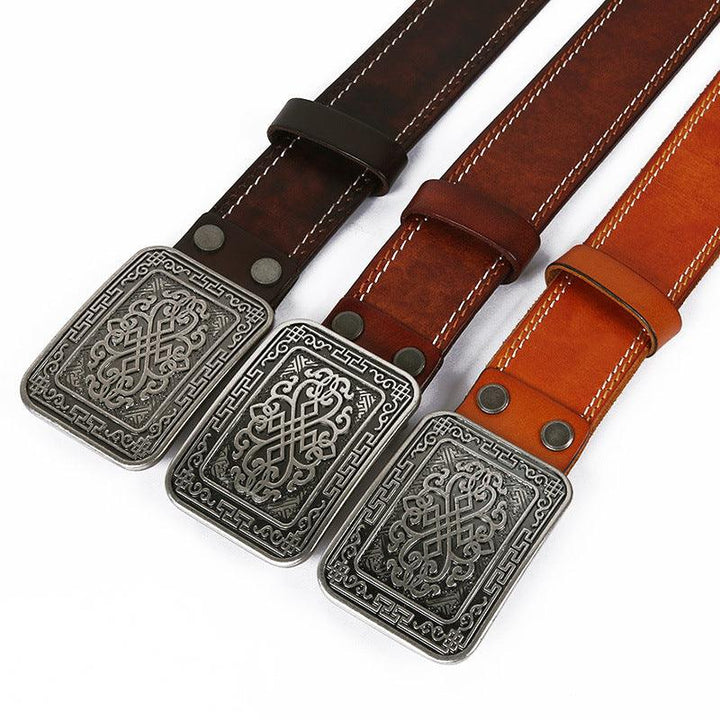 Auspicious Pattern Embossing Of Men's And Women's Belts - Super Amazing Store