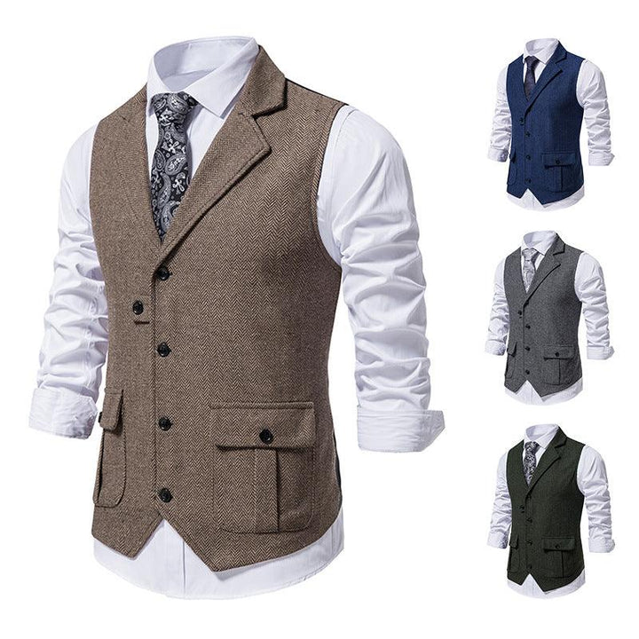 European Single Breasted Retro Vest Men - Super Amazing Store