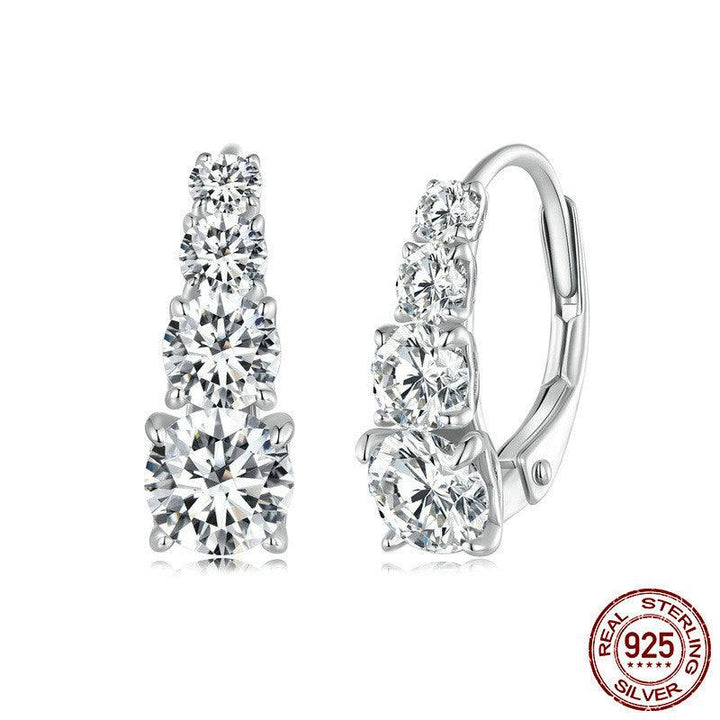 Personalized Elegant Style S925 Sterling Silver Moissanite Ear Ring - Super Amazing Store