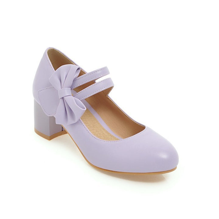 Personality Buckle Bows Pumps Q2