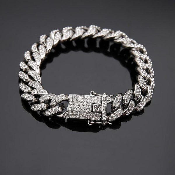 Cuban Bracelet Diamond Cuban Link Chain Hiphop Jewelry - Super Amazing Store