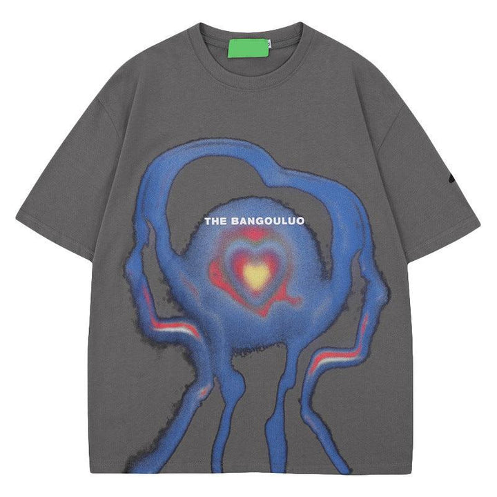 3D Dizzy Alien Print Pattern Short Sleeve T-shirt - Super Amazing Store