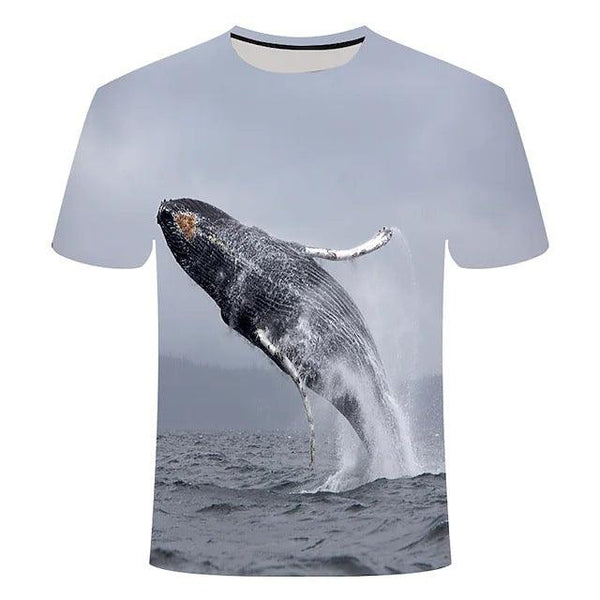 3D Fish Series Printed Men's And Women's Short Sleeves - Super Amazing Store