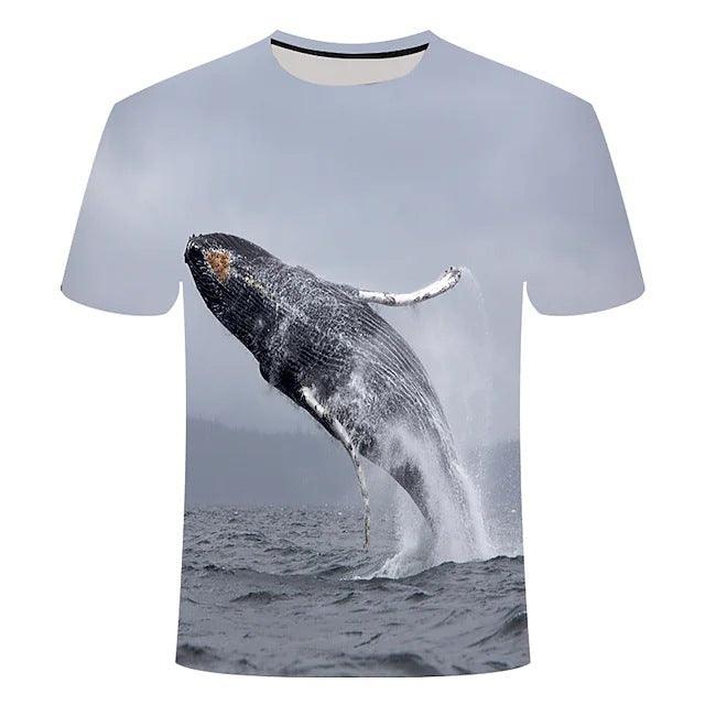 3D Fish Series Printed Men's And Women's Short Sleeves - Super Amazing Store