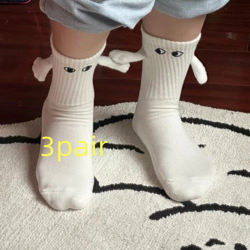 Magnetic Suction Hand In Hand Couple Socks Cartoon Lovely Breathable Comfortable Socks For Women Holding Hands Sock - Super Amazing Store